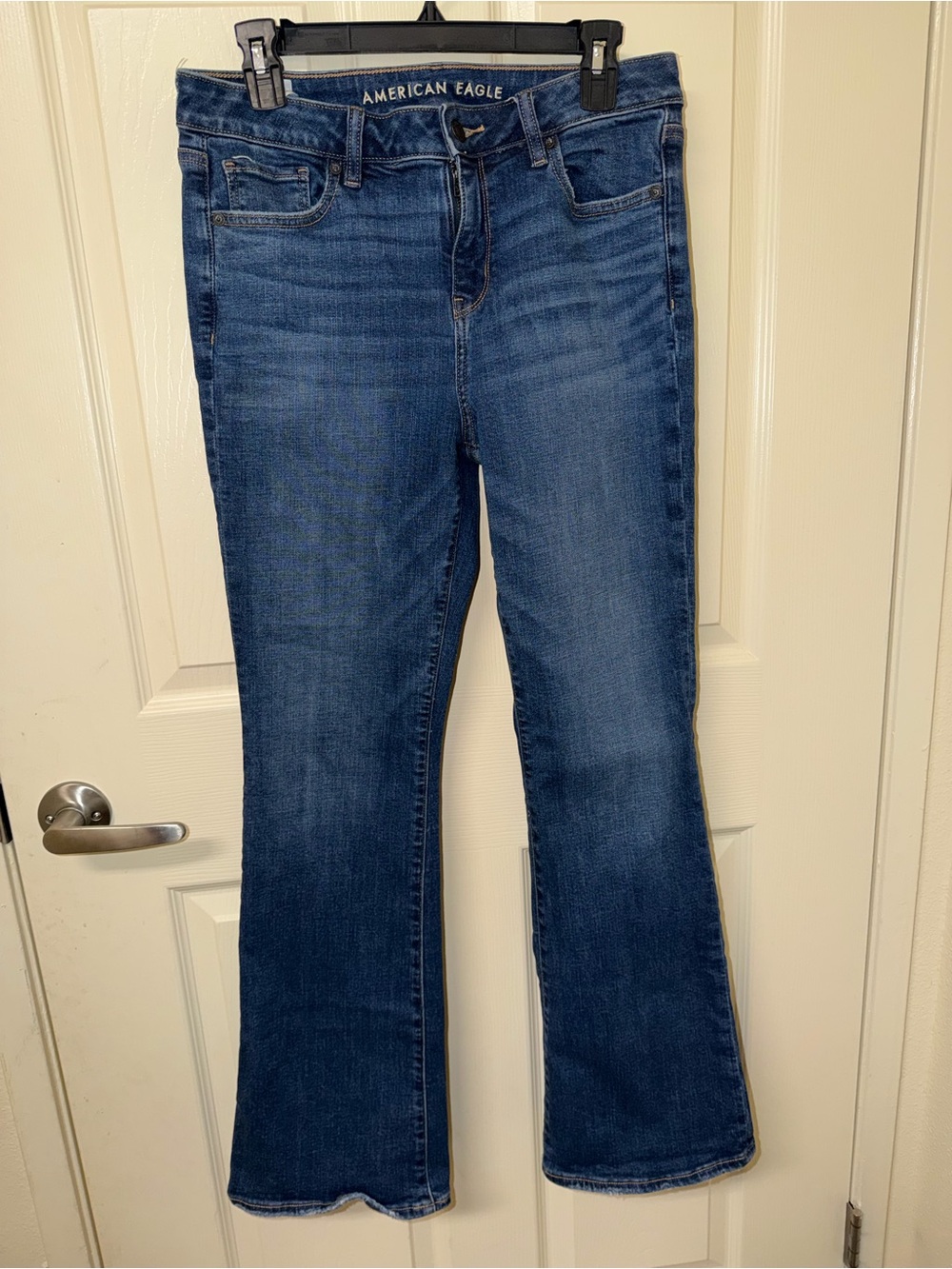 American Eagle Outfitters Women's Medium Dark Blue Flared Jeans